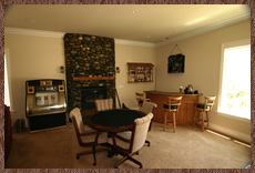 New custom home in Loomis, CA, gameroom fireplace