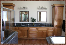 Luxury estate in Newcastle, CA, master bathroom sinks
