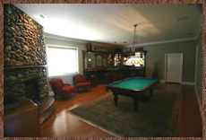 New home builder addition, Loomis, CA, gameroom with bar and fireplace