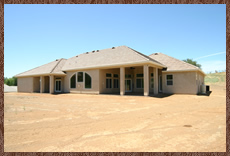 Build to suit, new custom home in Newcastle, CA, rear photo