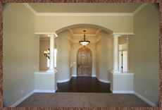 Build to suit, new custom home in Newcastle, CA, entry photo