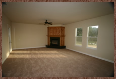 Build to suit, new custom home in Newcastle, CA, game room fireplace photo