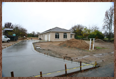 Wet concrete driveway for  New house design, new house builder, Loomis, CA